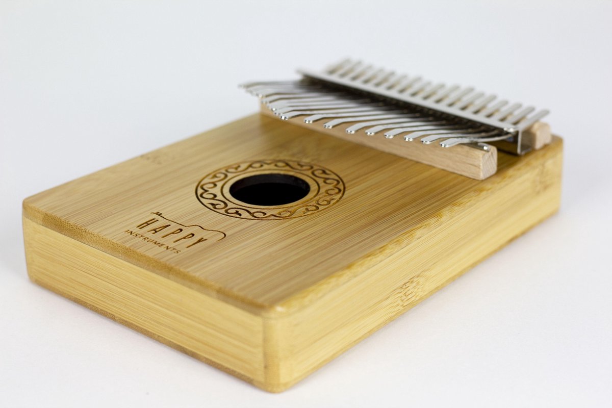 Happy Instruments | Kalimba muziekinstrument - Duimpiano - 17 tonen - Essenhout | Mbira